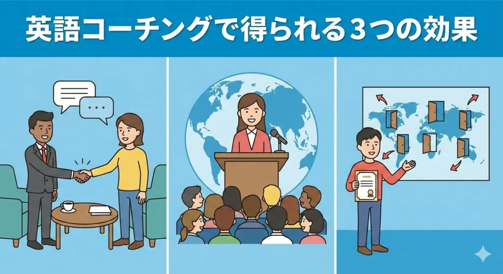 英語コーチングで得られる３つの効果