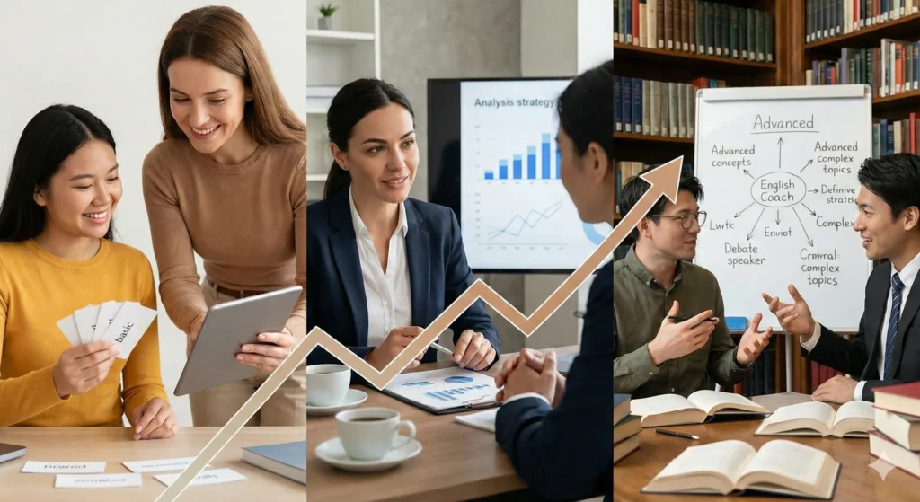 初心者から上級者まで:レベル別の英語コーチング活用法
