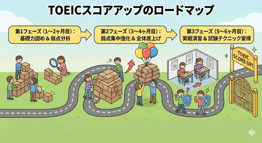 TOEICスコアアップのロードマップ